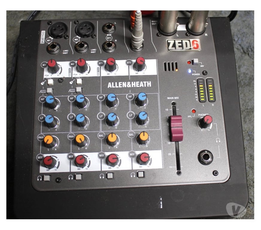 Instruments de musique Bas-Rhin Mommenheim - 67670 - Photos Vivastreet ALLEN & HEATH ZED-6 - mix 6 voies