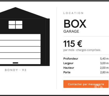 Location parking & garage Bondy Seine-Saint-Denis - Photos Vivastreet Box Garage à Louer Bondy