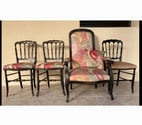 Fauteuil et chaises d'époque second empire