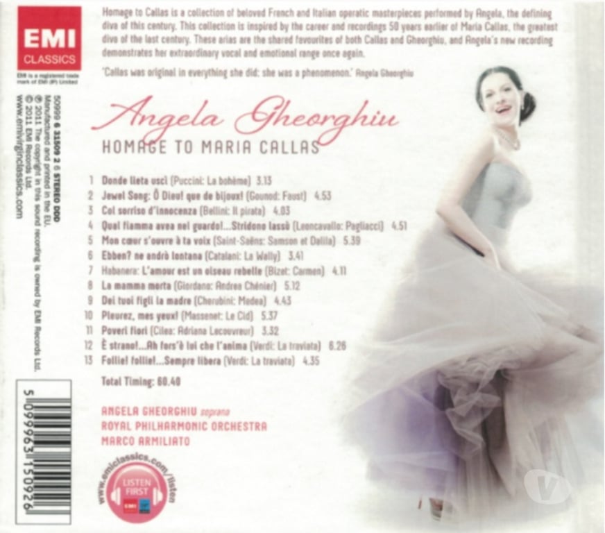 CDs Charente-Maritime Rochefort - 17300 - Photos Vivastreet Angela Gheorghiu. MILES DAVIS