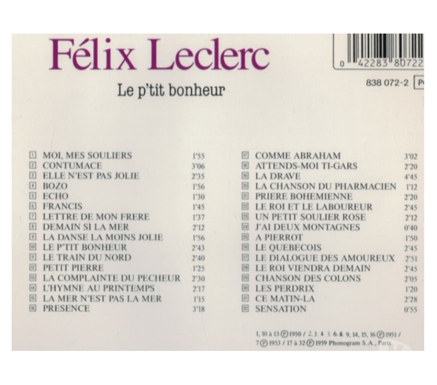 CDs Charente-Maritime Rochefort - 17300 - Photos Vivastreet Brooke fraser. FELIX LECLERC