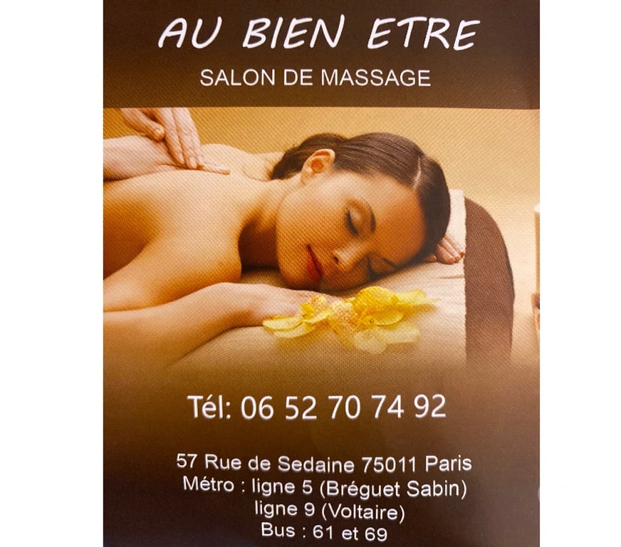 Massages Paris Paris 11ème ardt - 75011 - Photos Vivastreet Au bien être massage - rue Sedaine 0652707492