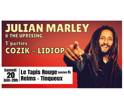 Billets spectacles Reims Marne - Photos Vivastreet REGGAE NIGHT #2 : Concert JULIAN MARLEY