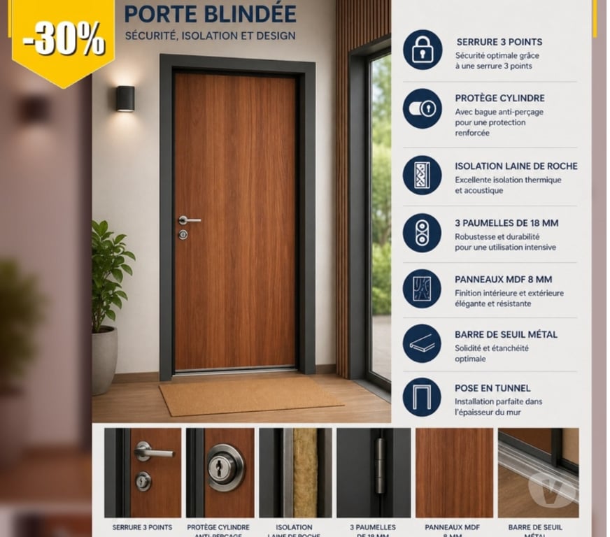  Aisne Laon - 02000 - Photos Vivastreet Porte blindée en stock