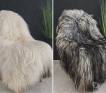 Peau de mouton décorative naturelle