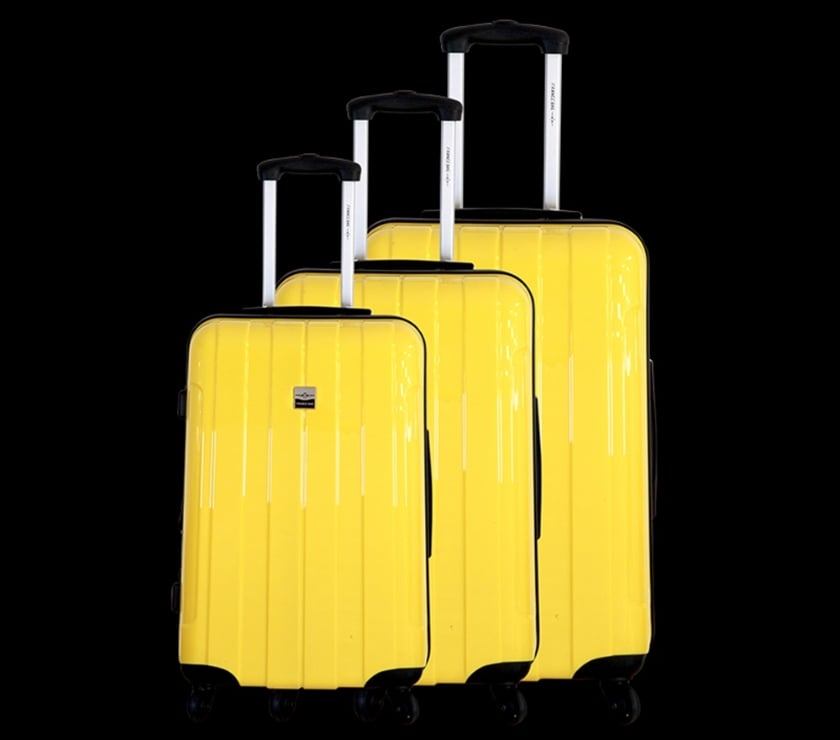 Photos Vivastreet Set de 3 Valises France Bag – Bahamas Jaune