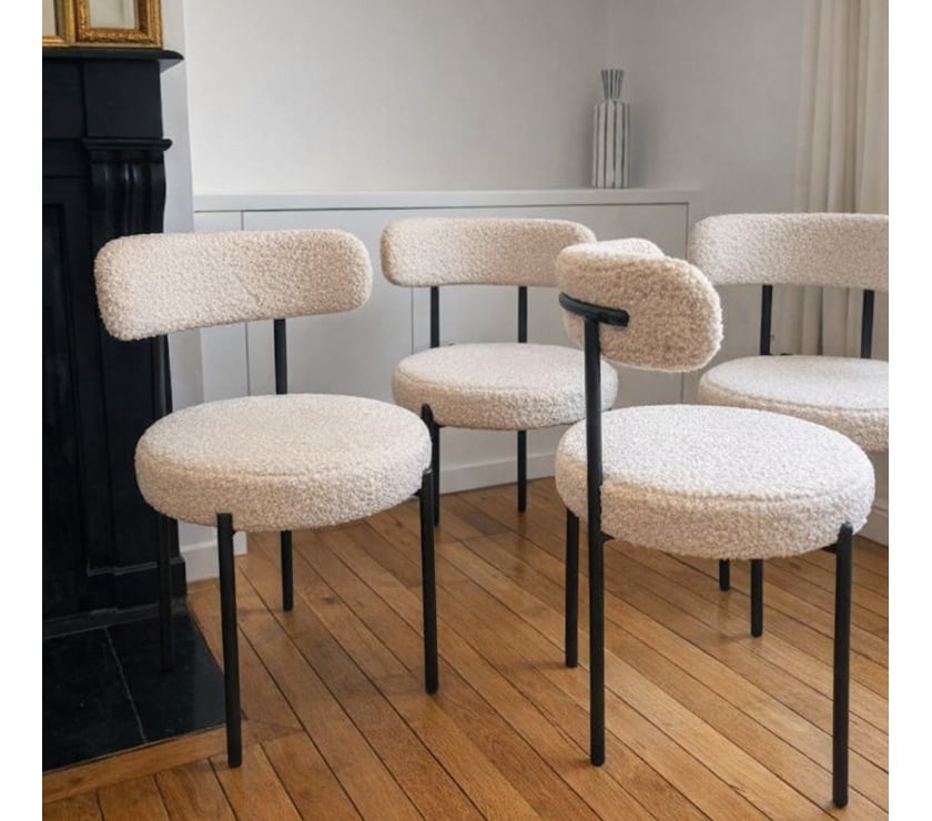 Ameublement & art de la table Paris Paris 1er ardt - 75001 - Photos Vivastreet Lot de 4 Chaises Bouclette Modernes – Style Scandinave