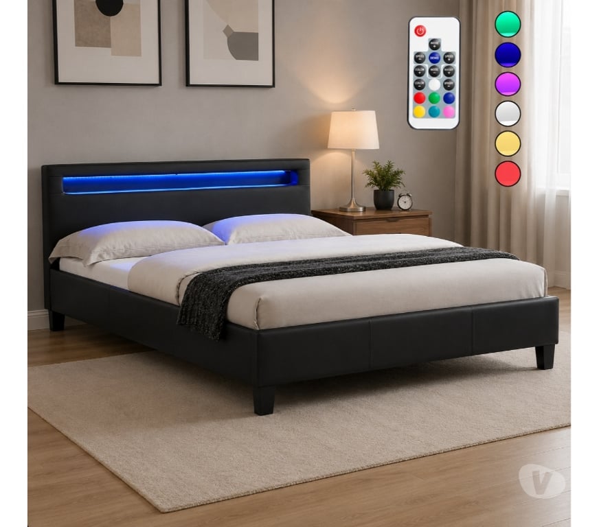 Ameublement & art de la table Paris Paris 1er ardt - 75001 - Photos Vivastreet Lit Sommier LED Avec Matelas Neuf – Livraison Disponible