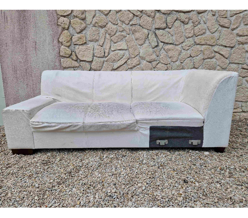 Ameublement & art de la table Marne Reims - Photos Vivastreet CANAPE D’ANGLE CONVERTIBLE BLANC, état d’usage, Reims