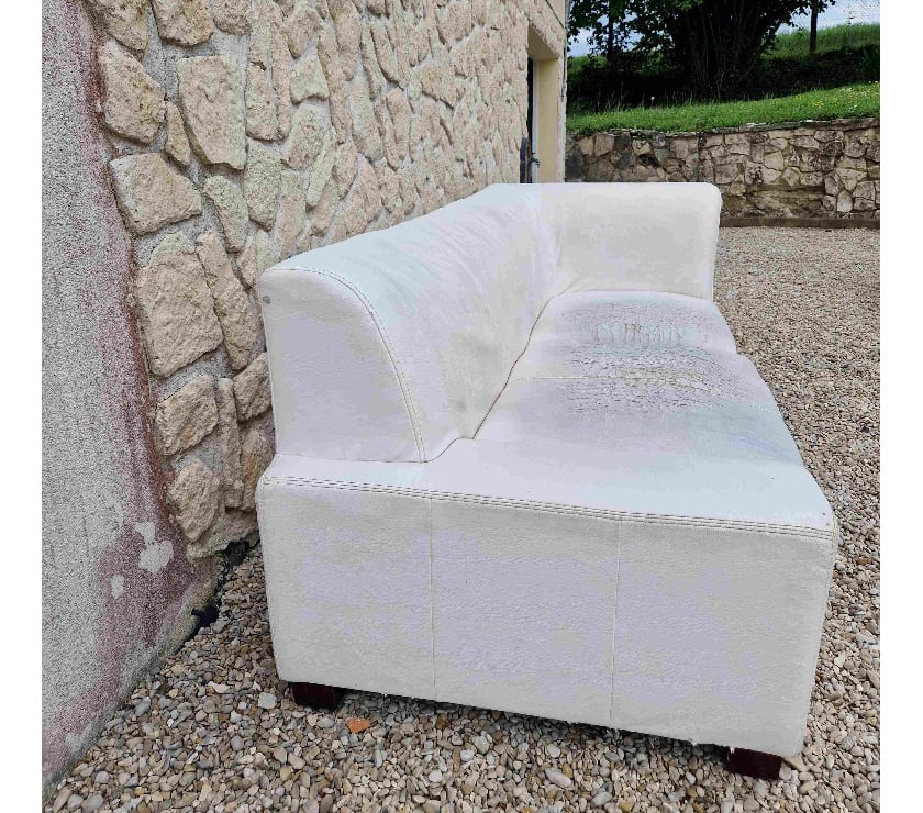 Ameublement & art de la table Marne Reims - Photos Vivastreet CANAPE D’ANGLE CONVERTIBLE BLANC, état d’usage, Reims