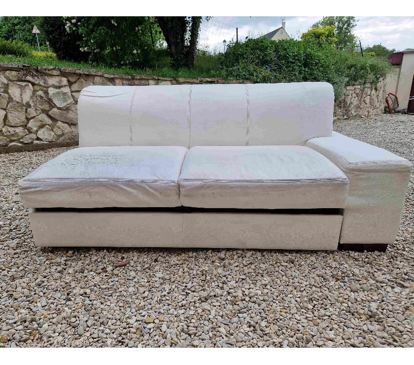 Ameublement & art de la table Marne Reims - Photos Vivastreet CANAPE D’ANGLE CONVERTIBLE BLANC, état d’usage, Reims