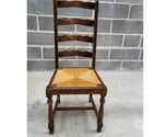 6 chaises Bois massif Assise paillée Rustique-Campagne