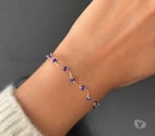 Lot 12 Bracelets Chaîne Fine Dorée Perles Multicouleurs