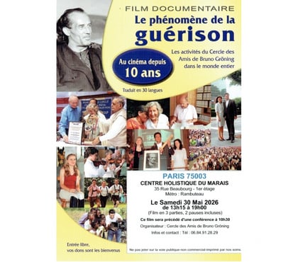 Autres sorties Paris 3ème ardt Paris - Photos Vivastreet FILM DOCUMENTAIRE : LE PHENOMENE DE LA GUERISON