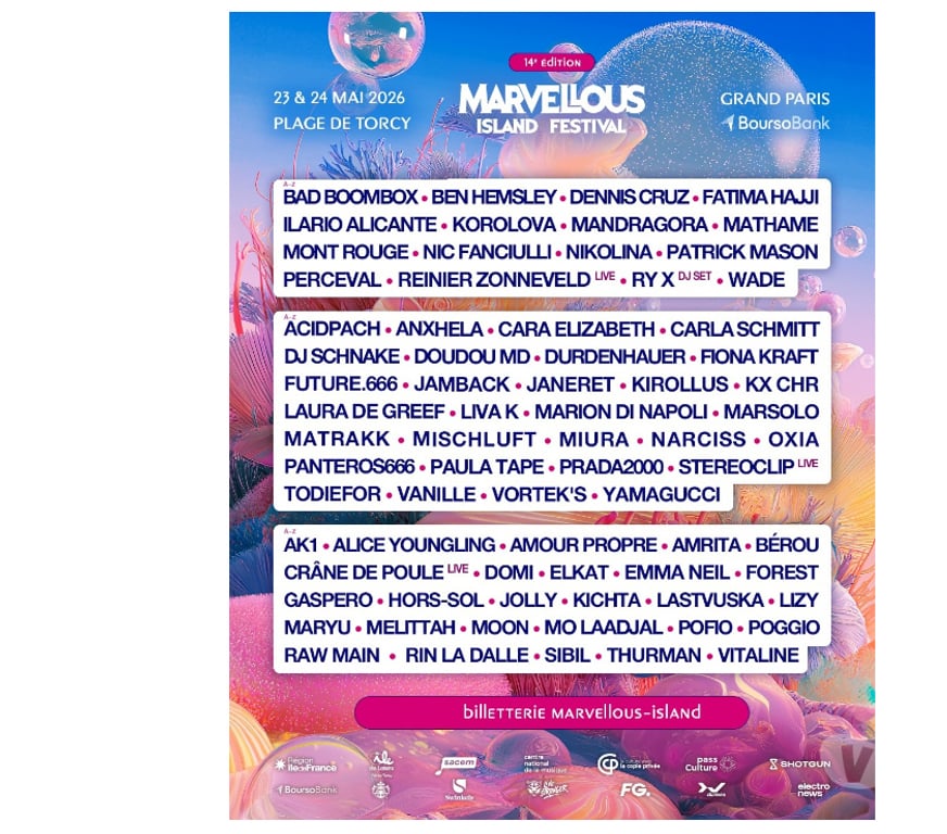 Spectacles Seine-et-Marne Torcy - 77200 - Photos Vivastreet 4 places Marvellous Island Festival dimanche 24 mai Torcy