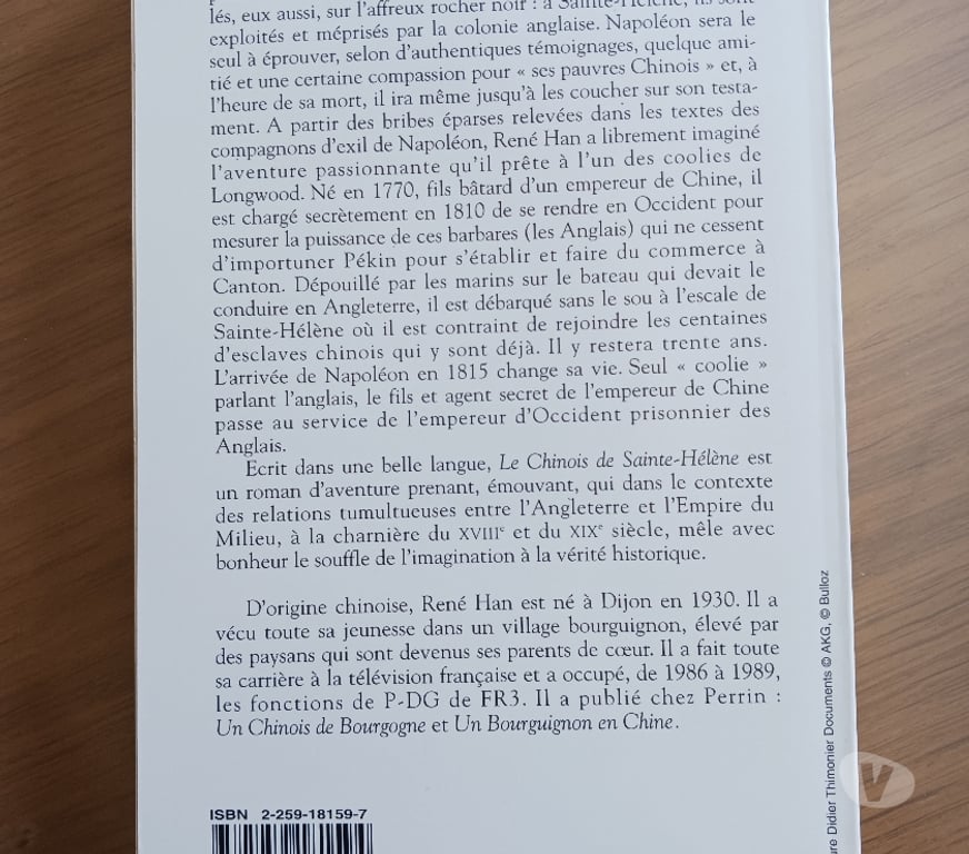 Livres occasion Gard Nimes - Photos Vivastreet Le chinois de St Hélène