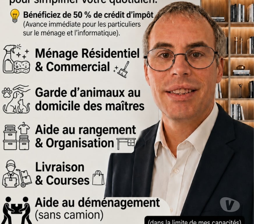 Aides à domicile Vienne Buxerolles - 86180 - Photos Vivastreet ​Aide à domicile : Ménage, PC (-50%), Courses