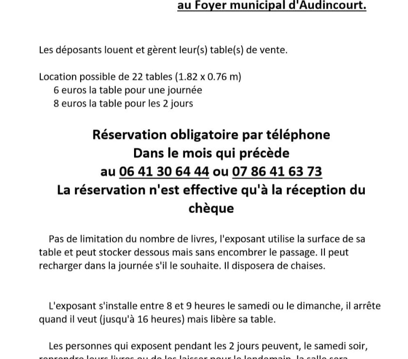 Vides greniers & brocantes Audincourt Doubs - Photos Vivastreet Bourse aux livres du Secours Populaire