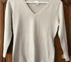 Hochfelden - Bas-Rhin — Pull femme manches 3 4 Taille M (H&M) en TBE couleur craie