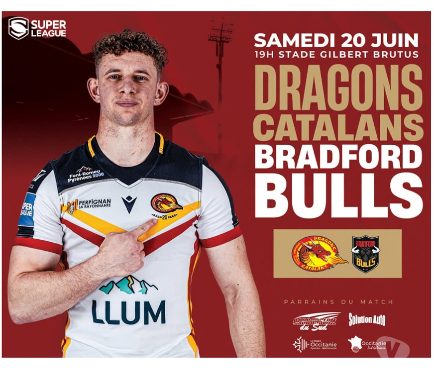Evenements sportifs Pyrénées-Orientales Perpignan - Photos Vivastreet 2 places Dragons Catalans vs Bradford Bulls samedi 20 juin