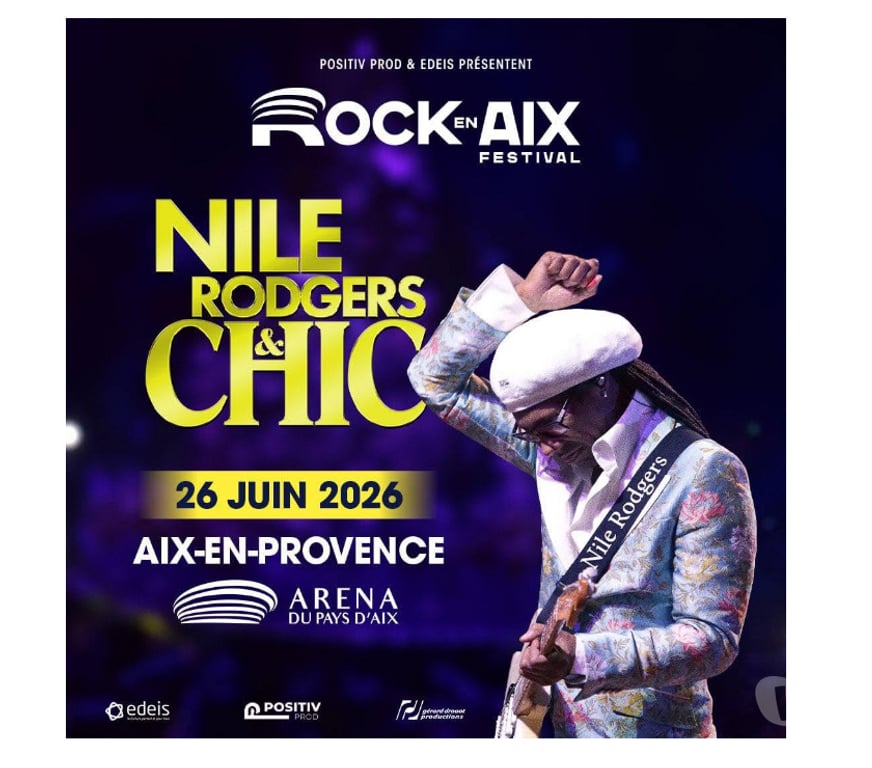 Spectacles Bouches-du-Rhône Aix en Provence - Photos Vivastreet 2 places concert Nile Rodgers & Chic + Fantastic Negrito