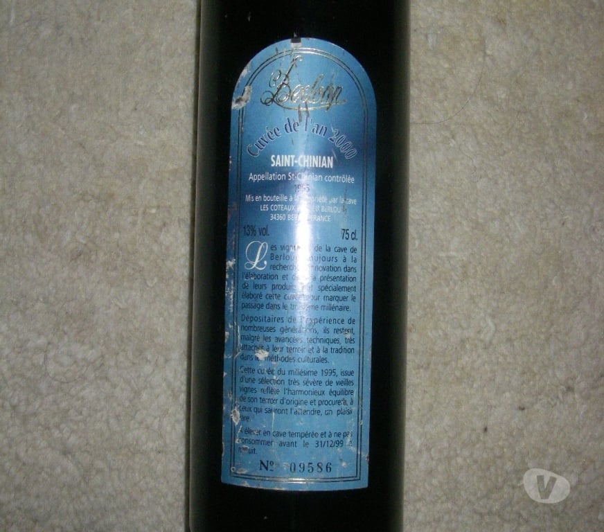 Vins - Gastronomie Tarn-et-Garonne Valence d'Agen - 82400 - Photos Vivastreet Saint Chinian Cuvée de l'An 2000