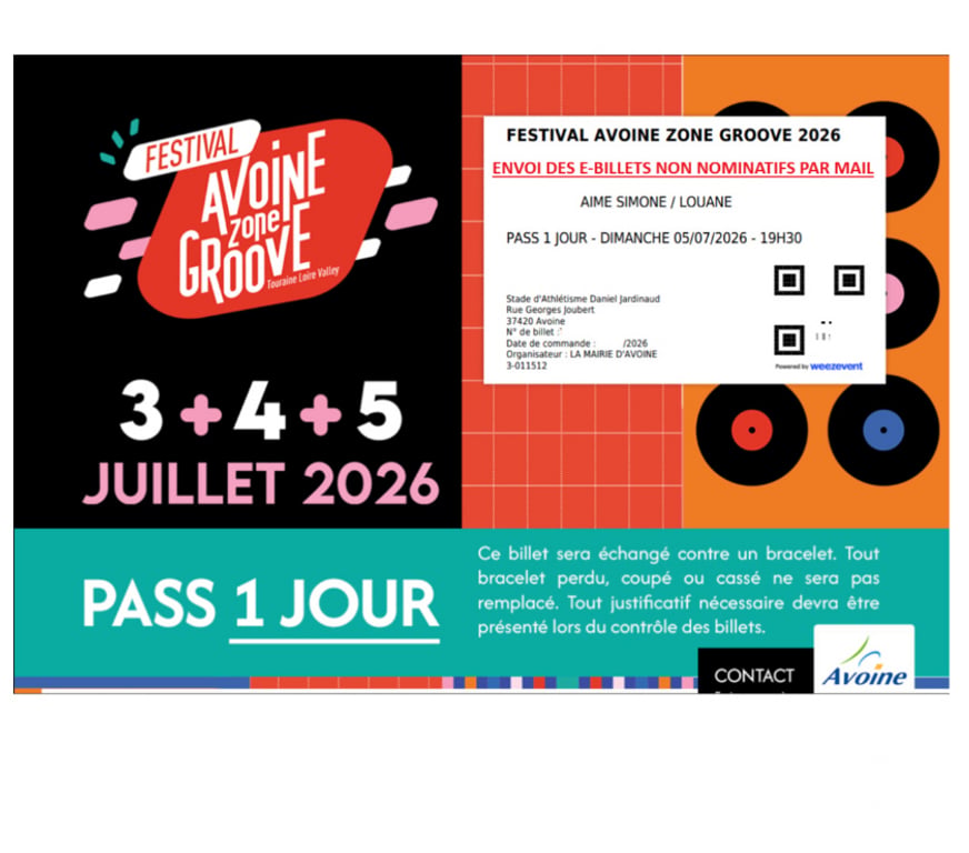 Spectacles Indre-et-Loire Avoine - 37420 - Photos Vivastreet 2 places Avoine Zone Groove Festival dimanche 5 juillet
