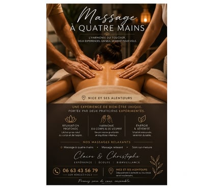 Massage Nice Nice - Photos Vivastreet MASSAGE à 4 MAINS