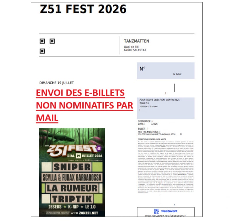 Spectacles Bas-Rhin Selestat - 67600 - Photos Vivastreet 2 billets pour Z51 FEST dimanche 19 juillet à Sélestat