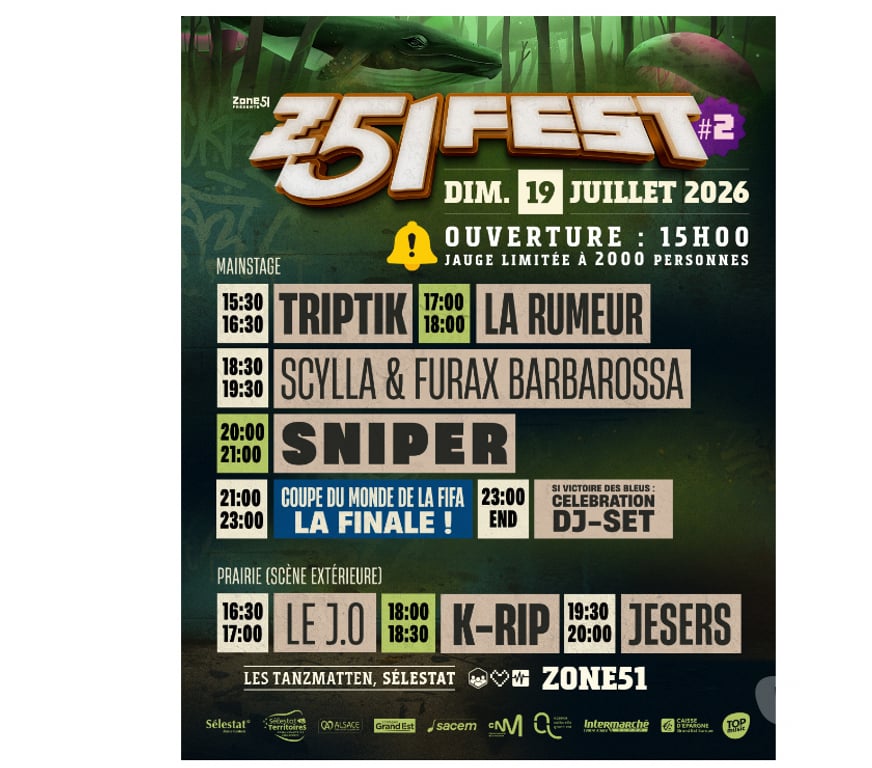 Spectacles Bas-Rhin Selestat - 67600 - Photos Vivastreet 2 billets pour Z51 FEST dimanche 19 juillet à Sélestat