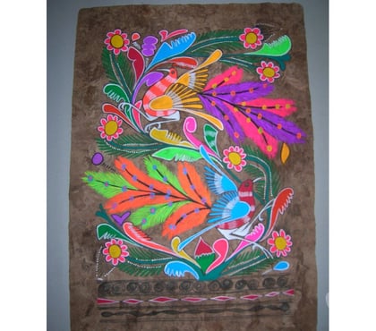 Décoration-Art-Antiquité Leguevin Haute-Garonne - Photos Vivastreet Peinture mexicaine faite main sur papier d'écorce d'amate