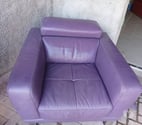 Oberhausbergen - Bas-Rhin — VENDS FAUTEIL CUIR COULEUR AUBERGINE