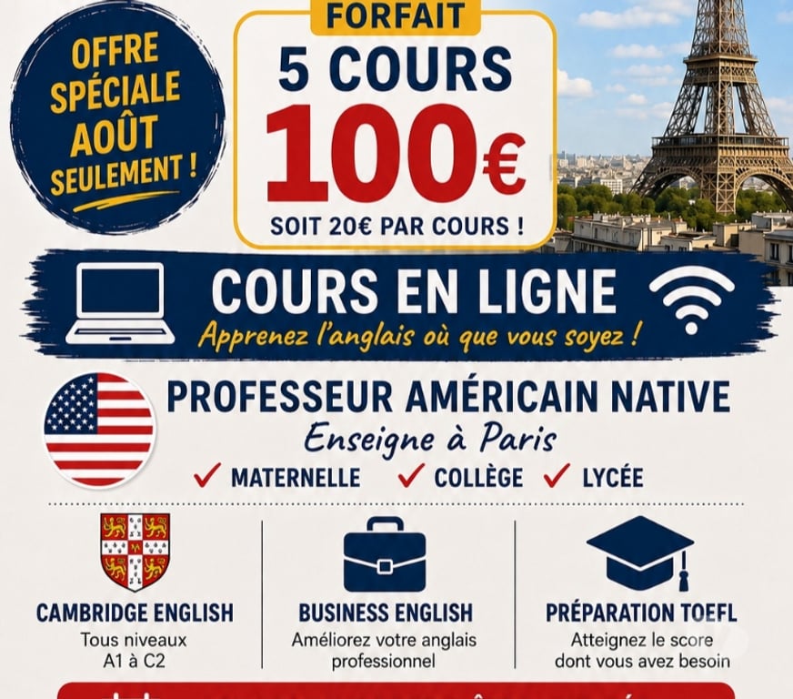 Cours de Langue Paris Paris 10ème ardt - 75010 - Photos Vivastreet COURS D'ANGLAIS
