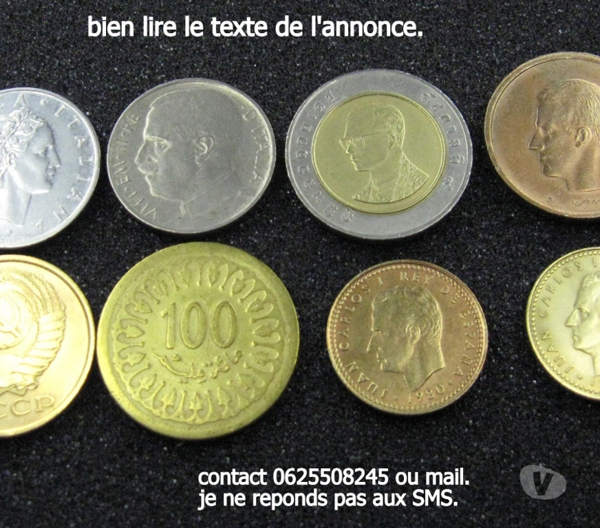 Collection Nord Wattrelos - 59150 - Photos Vivastreet lot de 160 anciennes pieces de monnaie.