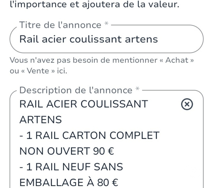  Var Pierrefeu du Var - 83390 - Photos Vivastreet RAIL ACIER COULISSANT ARTENS