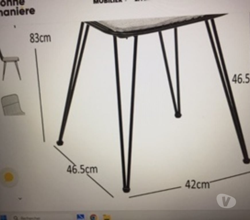Ameublement & art de la table Vaucluse Vaison la Romaine - 84110 - Photos Vivastreet lot de 4 chaises noires