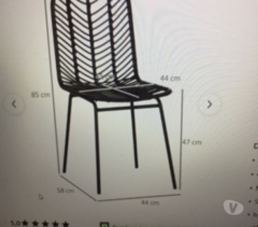 Ameublement & art de la table Vaucluse Vaison la Romaine - 84110 - Photos Vivastreet lot de 4 chaises noires