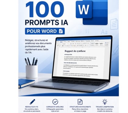 Ordinateurs occasion Bordeaux Bordeaux - Photos Vivastreet ProjectFlow – Pack 100 Prompts IA pour Word – 21 €