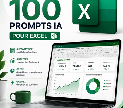 Informatique Bordeaux Bordeaux - Photos Vivastreet ProjectFlow – Pack 100 Prompts IA pour Excel – 19 €