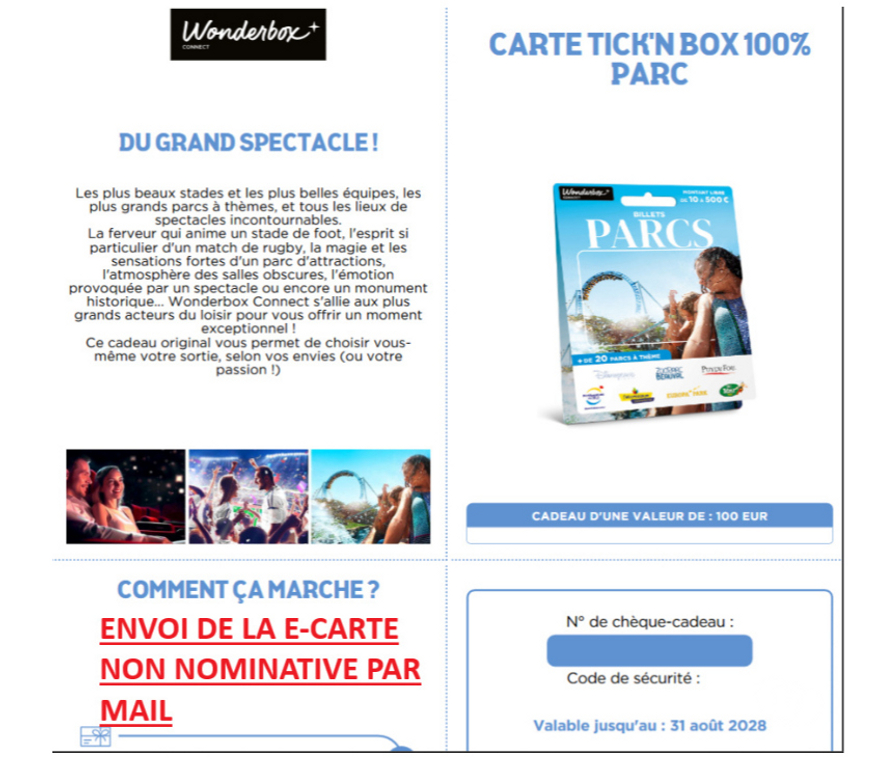Spectacles Vendée Les Epesses - 85590 - Photos Vivastreet 1 e-carte cadeau Wonderbox de 100 EUROS 