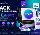 Bordeaux - Bordeaux — ProjectFlow – Pack 100 Prompts IA pour Canva-17€
