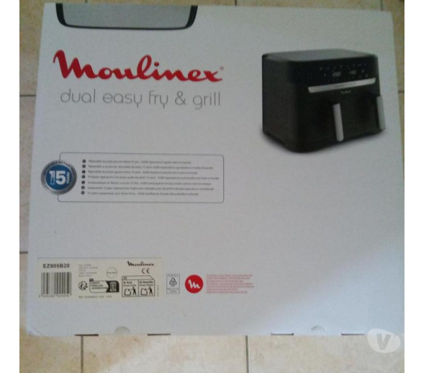 Electroménager occasion Ardèche Ardoix - 07290 - Photos Vivastreet Air fryer Moulinex Dual Easy fry et grill EZ905B20 (Neuf)