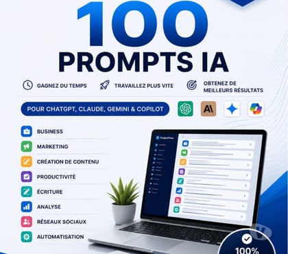Informatique d'occasion Bordeaux Bordeaux - Photos Vivastreet Projectflow Pack 100 Prompts IA-21€