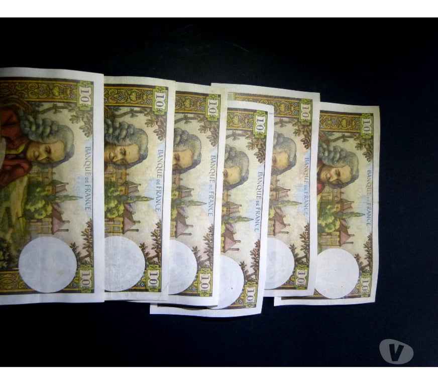 Collection Nord Raismes - 59590 - Photos Vivastreet F 62 lot de 14 billets 10 f voltaire