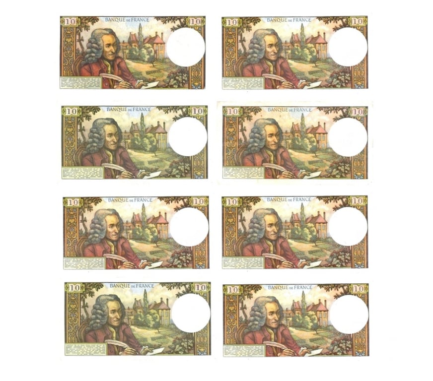Collection Nord Raismes - 59590 - Photos Vivastreet F 62 lot de 14 billets 10 f voltaire