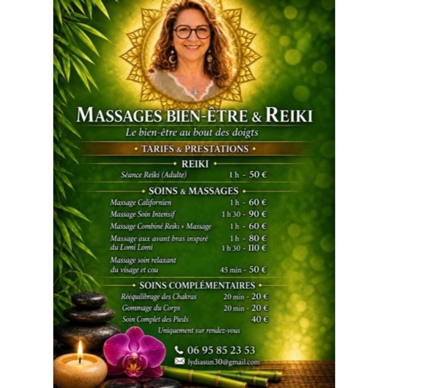 Massages Gard Ners - 30360 - Photos Vivastreet Massages bien-être et soins énergétique