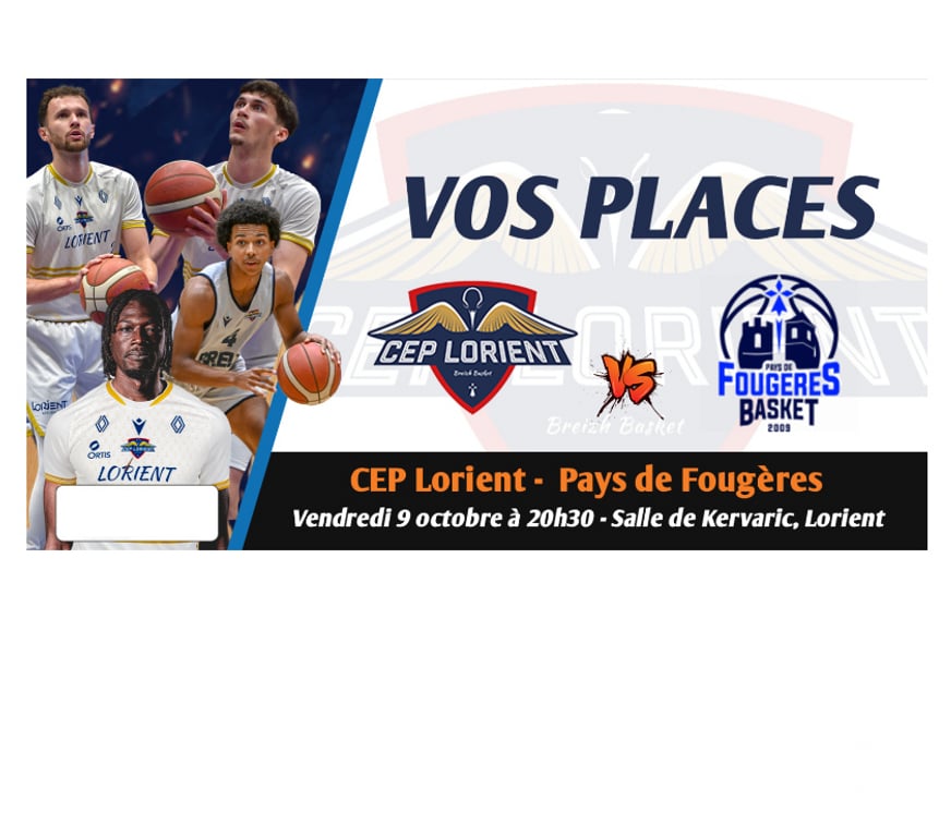 Spectacles Morbihan Lorient - 56100 - Photos Vivastreet 2 billets pour Lorient Basket contre Fougères vendredi soir