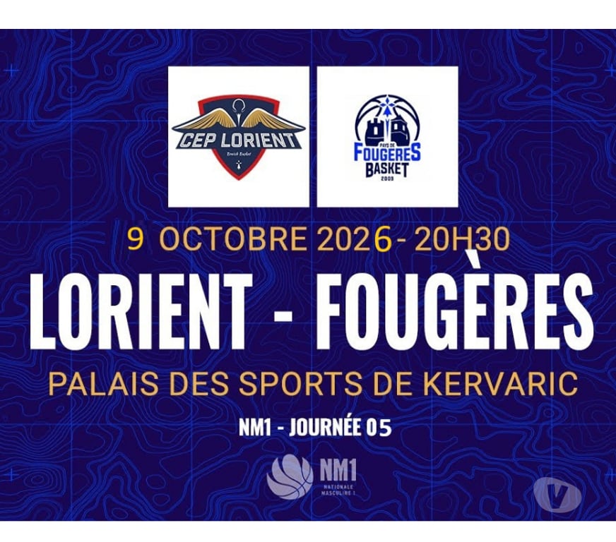 Spectacles Morbihan Lorient - 56100 - Photos Vivastreet 2 billets pour Lorient Basket contre Fougères vendredi soir