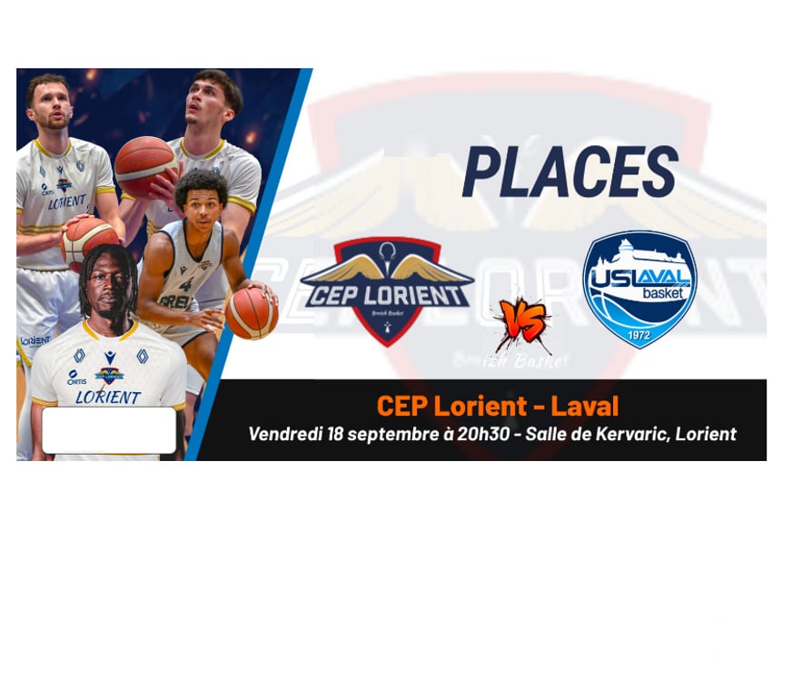 Spectacles Morbihan Lorient - 56100 - Photos Vivastreet 2 billets pour Lorient Basket contre Laval ce soir