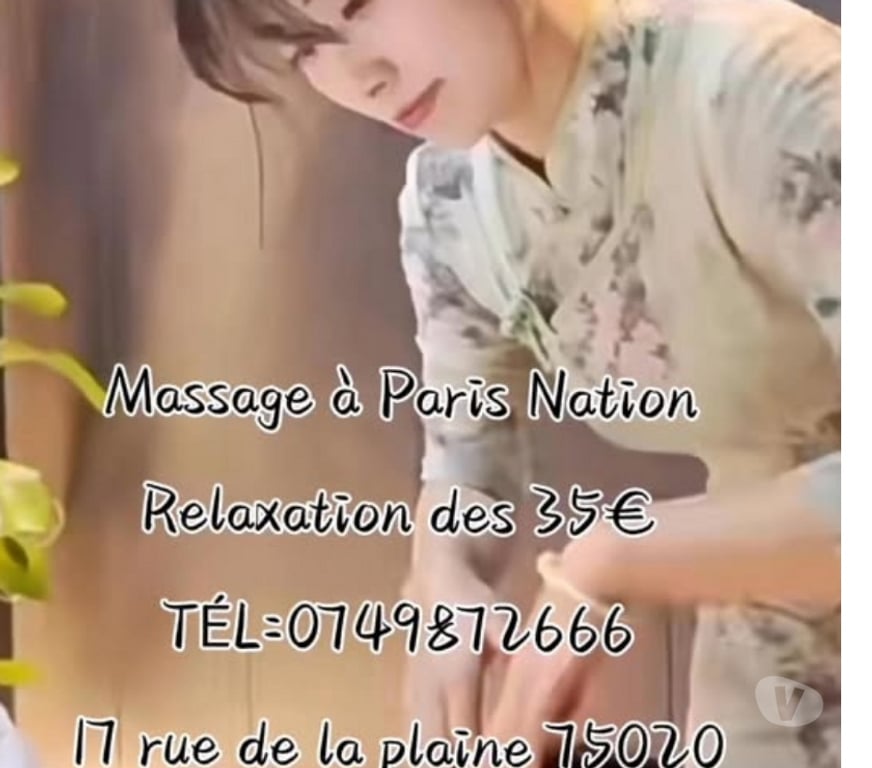 Massages Paris Paris 20ème ardt - 75020 - Photos Vivastreet Salon de massage Paris 20 près de Nation – dès 30 €